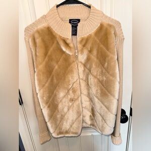 Elegant Tan Teddy Jacket